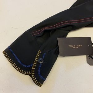NWT rag & bone black silk blouse